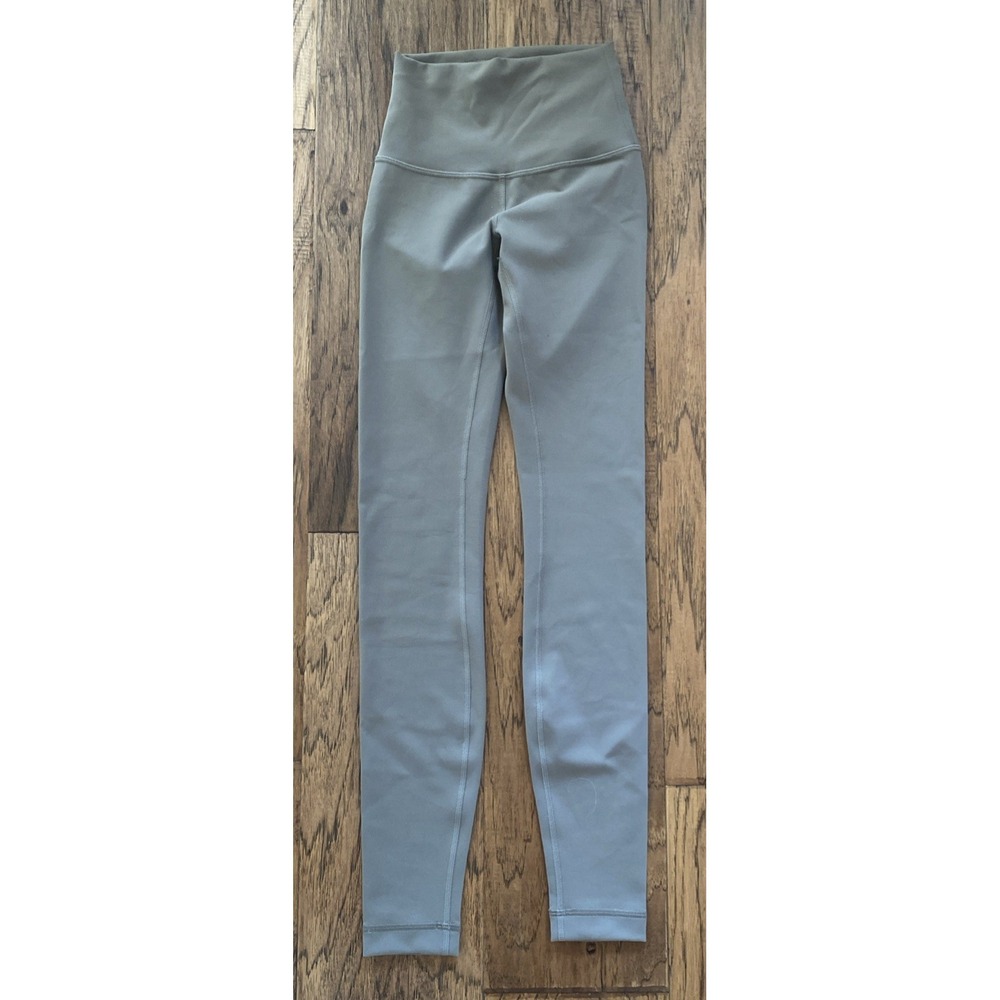 Lululemon Wunder Train High-Rise Ribbed Tight Taupe Leggings Size 0